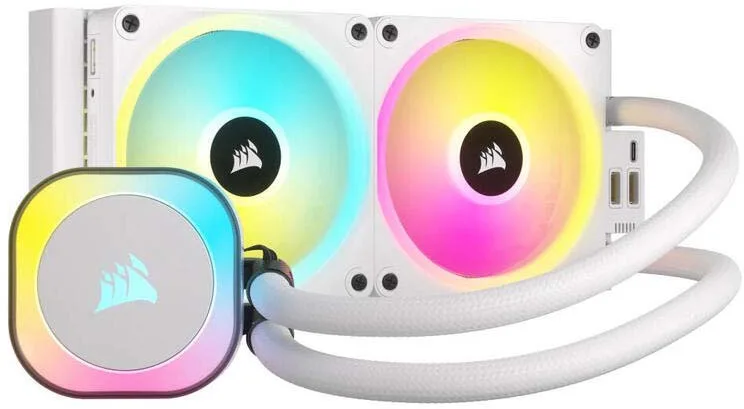 Refrigeración Liquida Corsair CPU ICUE LINK H100i RGB AIO, Blanco CW-9061005-WW