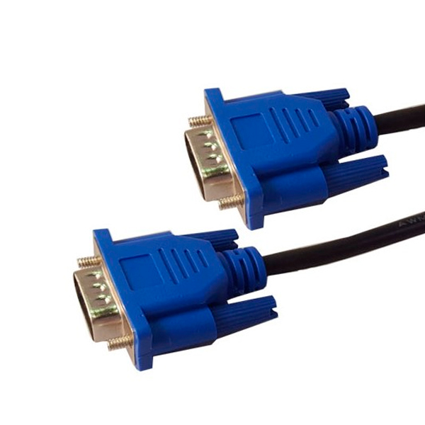 Cable VGA Macho – Macho 1,8 mts, Delgado Con Conector Azul Para Monitores