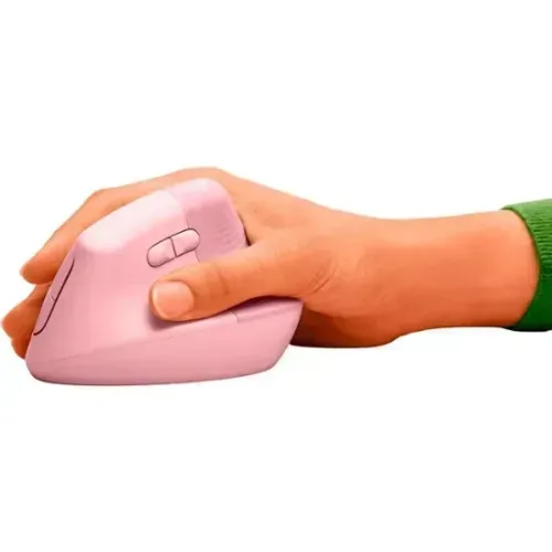 Mouse Logitech Ergonómico Lift Vertical, 6 botones programables - Pink - Imagen 3