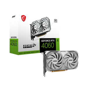 Tarjeta de Video MSi Nvidia Geforce RTX 4060 8GB GDDR 6 Dual Fan | Ventus X2 White - Dlss 3, Ray tracing, Reflex, Studio - OC Edition