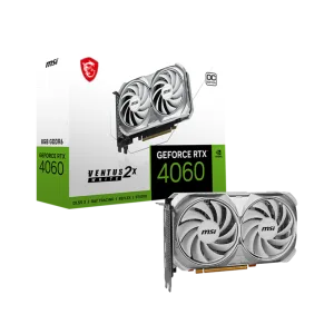 Tarjeta de Video MSi Nvidia Geforce RTX 4060 8GB GDDR 6 Dual Fan | Ventus X2 White - Dlss 3, Ray tracing, Reflex, Studio - OC Edition