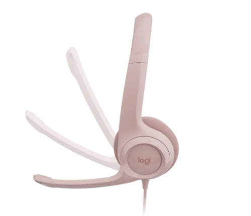 Audífonos Logitech H390 USB para PC Pink - Imagen 3