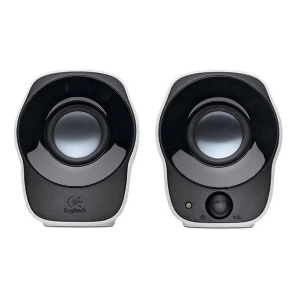 Parlantes Logitech Altavoces estéreos compactos Z120 para Uso Portatil - Blanco