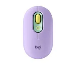 Mouse Gaming Pop Logitech Bluetooth tamaño normal con Botón de Emojis - Lila