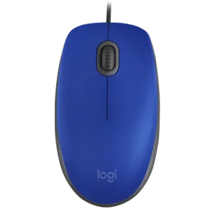 Mouse Logitech M110 Silent Blue | Mouse de Tamaño Normal con cable y diseño de Clicks Silenciosos