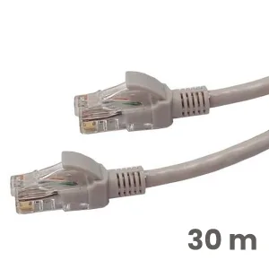 Cable red Patch cord Cat5e 30mts gris