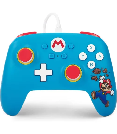 Control  joystick  de nintendo switch alambrico Power A edicion Super Mario