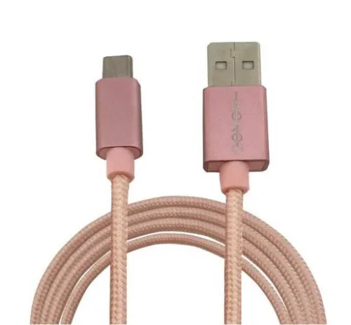 Cable USB-C Vivitar de W/Metal Carga Rápida Color Pink 2 Metros - Imagen 2