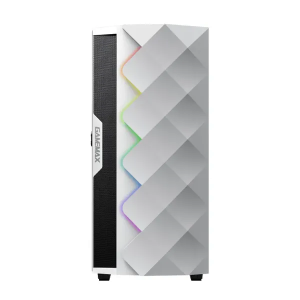 Gabinete Gamer Gamemax Diamond COC White, 1 Fan RGB 120mm, 1 Fan 140mm, ATX, m-ATX/ Sin fuente