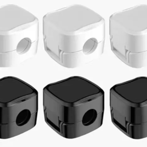 Organizador De Cable Soporte Ajustable Para Cables Debajo Del Escritorio Negro/ blanco