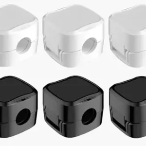 Organizador De Cable Soporte Ajustable Para Cables Debajo Del Escritorio Negro/ blanco