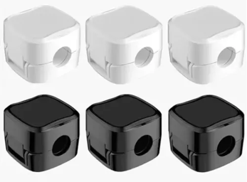 Organizador De Cable Soporte Ajustable Para Cables Debajo Del Escritorio Negro/ blanco