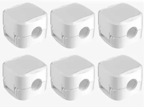 Organizador De Cable Soporte Ajustable Para Cables Debajo Del Escritorio Negro/ blanco - Imagen 3