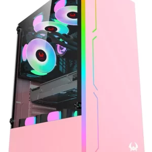 Gabinete Kronos Armor Pink, Atx, Vidrio Templado, Usb 3.0