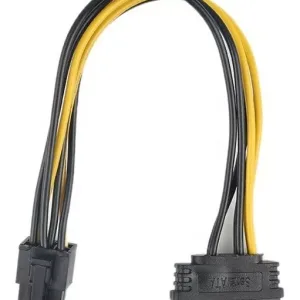 Cable Adaptador Corriente Video Sata 15 Pin A Pci-e 6 Pin