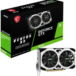 Tarjeta grafica de Video MSI GF-GTX 1650 D6 VENTUS XS OCV3 4GB GDDR6 PCIex16 DP HDMI DVI