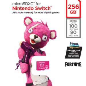 Tarjeta MicroSDXC SanDisk 256GB Nintendo Switch Fortnite 4K
