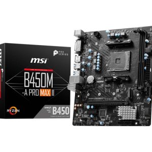 Placa Madre MSI B450M-A PRO MAX II, Socket AM4, 2xDDR4, 1xHDMI, 1xM.2, micro-ATX
