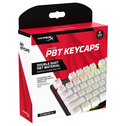 keycaps (Español) HyperX PBT Para Teclados Mecánicos Blancas teclas