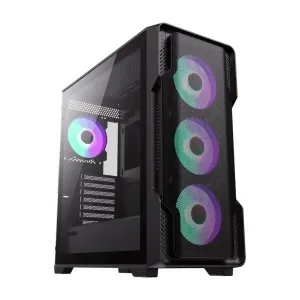 Gabinete Gamer Gamemax Siege Black, 4 Ventiladores, E-ATX, ATX, m-ATX, ITX
