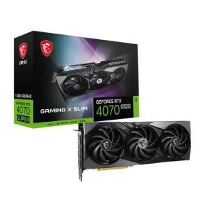 Tarjeta grafica de video GEFORCE MSI RTX 4070 SUPER 12GB GAMING X SLIM DDR6X PCI 4.0 256BIT