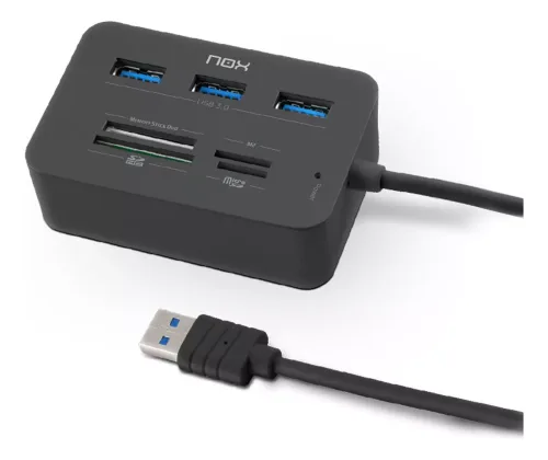 Lector De Tarjetas Nox Reader One + Hub Usb 3.0