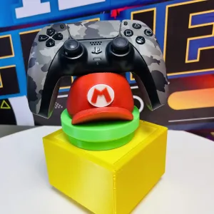 Soporte 3D de Joystick Diseño de Gorro de Super Mario Bross