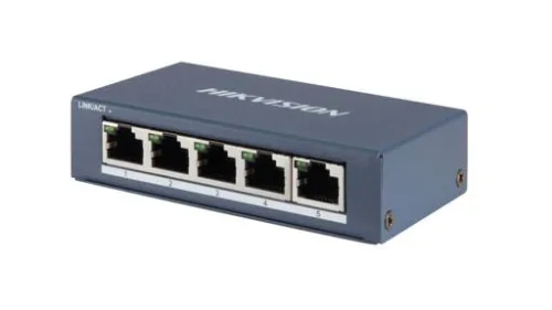 Switch de 5 Puertos Hikvision DS-3E0505-E, 10/100/1000, Gigabit Ethernet