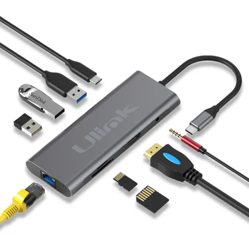 HUB Adaptador multipuerto USB C 9 en 1 /