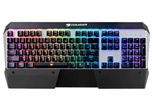Teclado Gamer Cougar Attack X3, RGB, Mecánico, Reposa-Muñecas, Black, Inglés