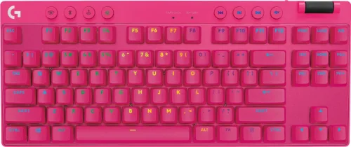 Teclado Mecánico Inalámbrico Logitech PRO X TKL LIGHTSPEED, Switch GX Brown, Inglés, Pink