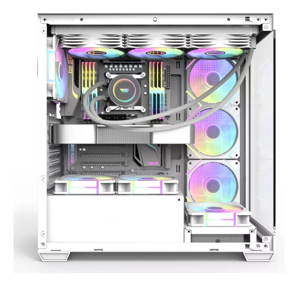 Gabinete Darkflash Ds900 White Atx Vidrio Templado - Imagen 4