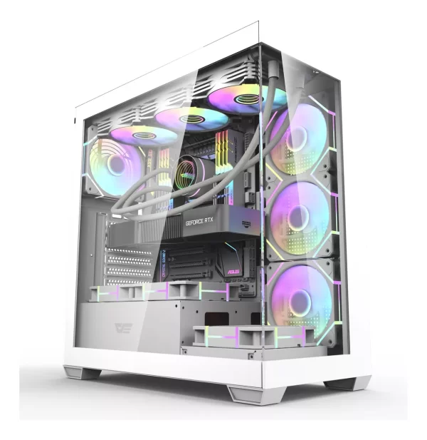 Gabinete Darkflash Ds900 White Atx Vidrio Templado