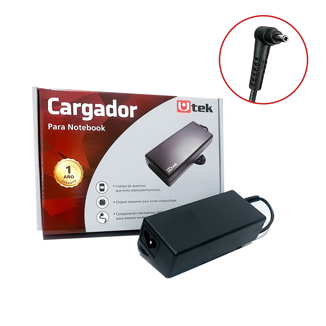 Cargador Acer 19v 2.37a 45w 5,5×1,7mm Alternativo Utek