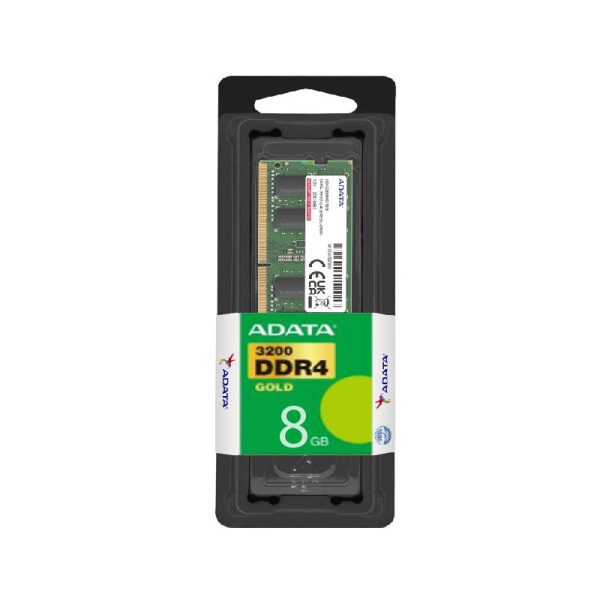 Memoria RAM SODIMM  ADATA GOLD de 8GB DDR4, 3200MHz, CL22
