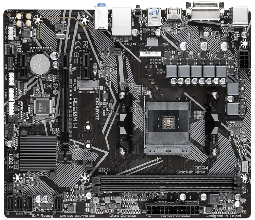 Placa Madre Gigabyte A520M H Ultra Durable Motherboard AMD AM4 - Imagen 2