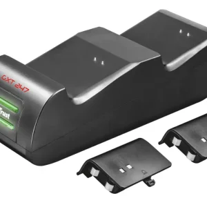 Cargador Dual Trust GXT 247 Duo Charging Dock para Xbox One Negro