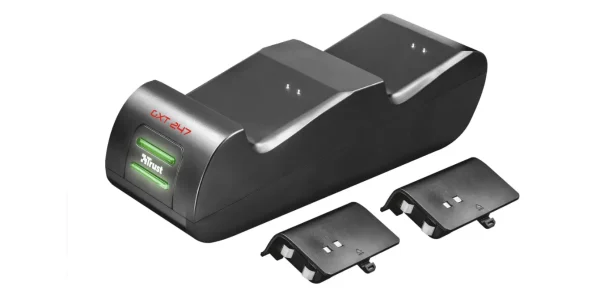 Cargador Dual Trust GXT 247 Duo Charging Dock para Xbox One Negro