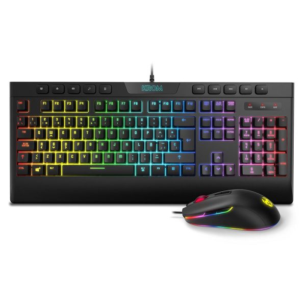 Teclado Gamer Krom Kalyos + Mouse Optico
