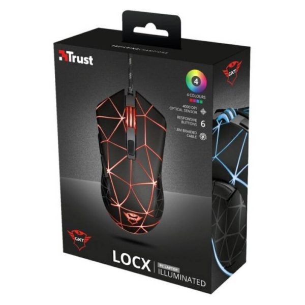 Mouse Gamer GXT 133 Locx USB Negro Trust
