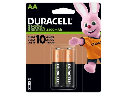 Pilas duracell Recargables AA x2 Unidades 2500 mAh