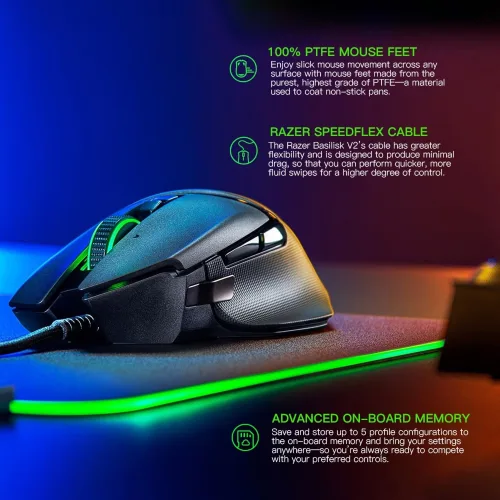 Mouse Gamer Razer Basilisk V2 Negro. - Imagen 5