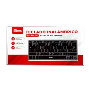 Teclado Inalambrico 2.4GHZ + 5.0 Bluetooth Utek