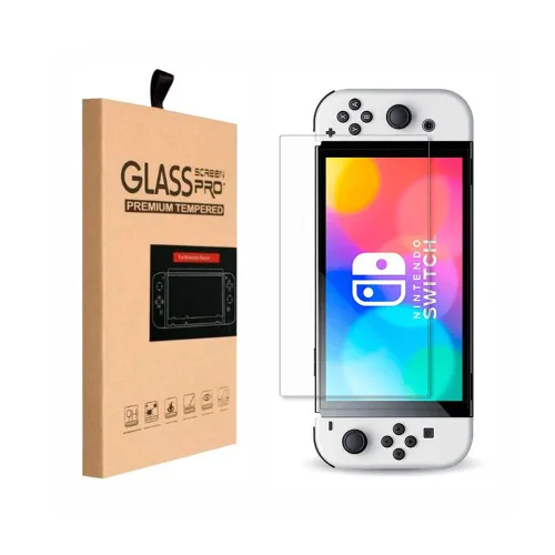 Mica de Vidrio Premium Templado protectora de pantalla para Nintendo Switch Oled