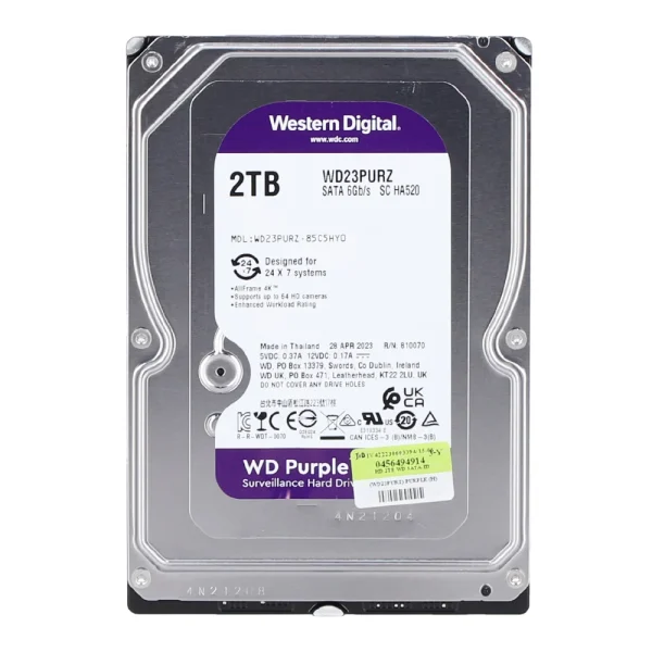 Disco duro interno Western Digital WD Purple WD23PURZ 2TB 3.5 púrpura