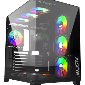 Gabinete Alseye Paladin + 7 Ventiladores Black