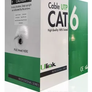 Cable UTP Red Ulink Cat 6 100% Cobre 24 AWG 305 Metros