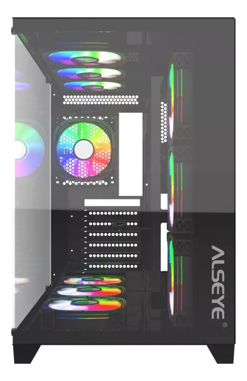 Gabinete Alseye Paladin + 7 Ventiladores Black - Imagen 2