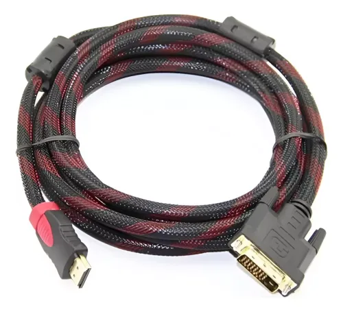 Cable Hdmi A Dvi 24+1 Mallado 2mt Macho Macho.