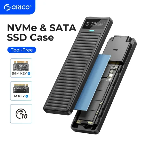 Cofre Orico SSD M.2 NVMe SATA, sin herramientas, compatible con UASP, 10gbps, USB3.2, Gen2, M2
